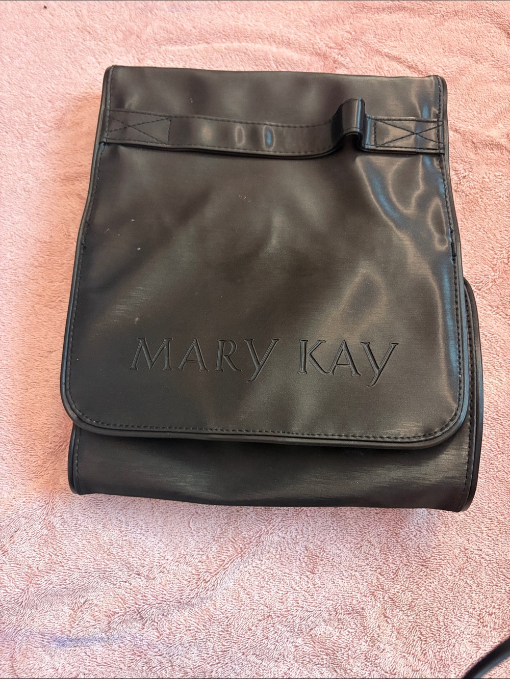 Mary Kay Black Fold-Over Travel Toiletry Bag